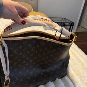Louis Vuitton Black and Gold Monogram Shoulder Bag